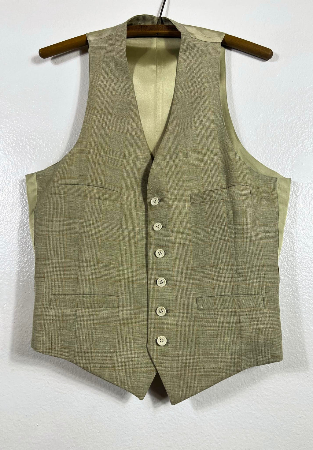 Vtg Tweed Fitted Vest