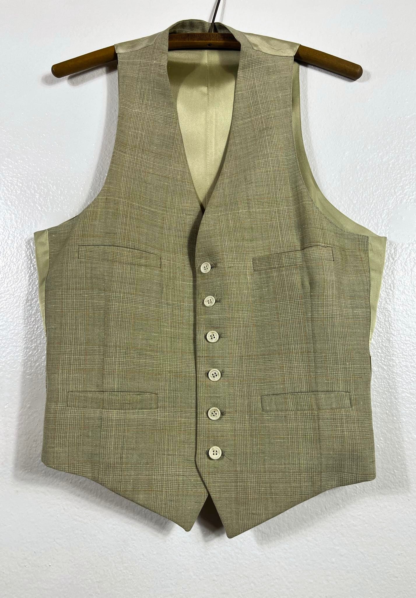 Vtg Tweed Fitted Vest