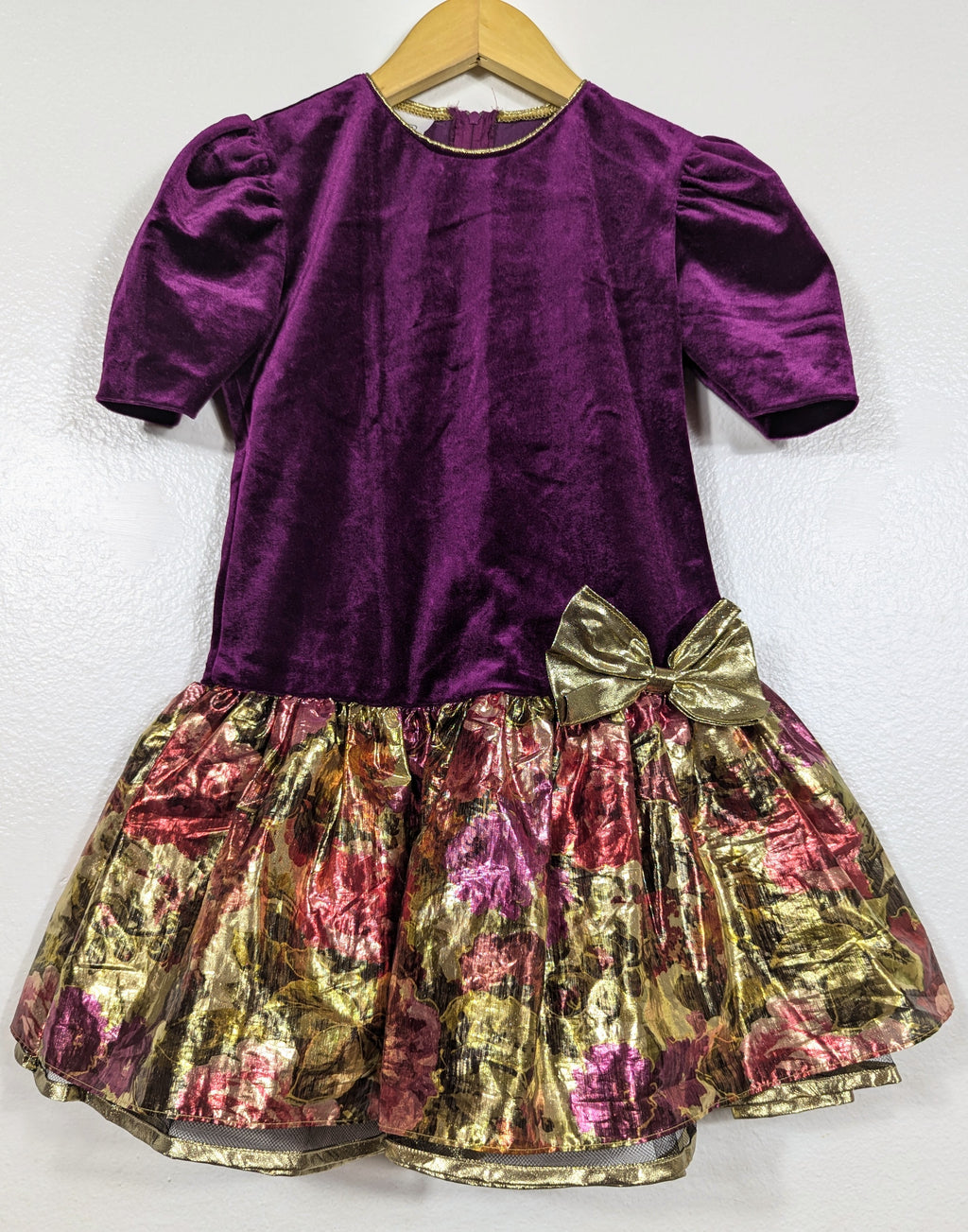 Vtg Festive Holiday Dress size 7