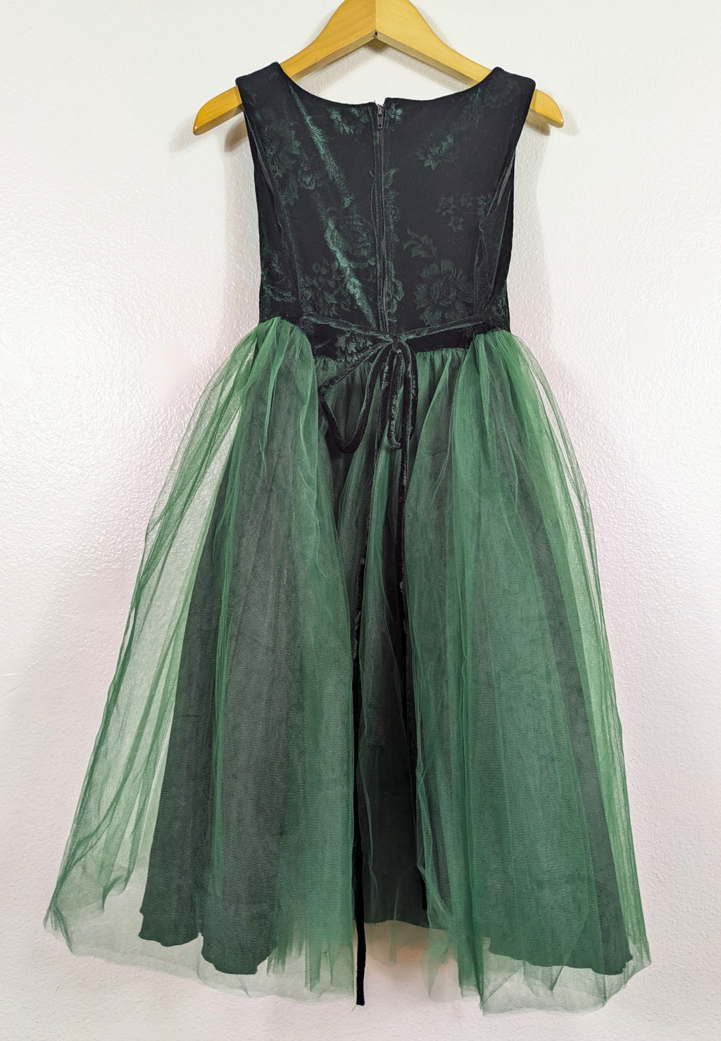 Tulle Evergreen Taffeta Layered Holiday Dress size 7-8