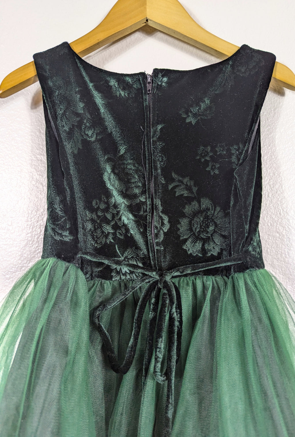 Tulle Evergreen Taffeta Layered Holiday Dress size 7-8