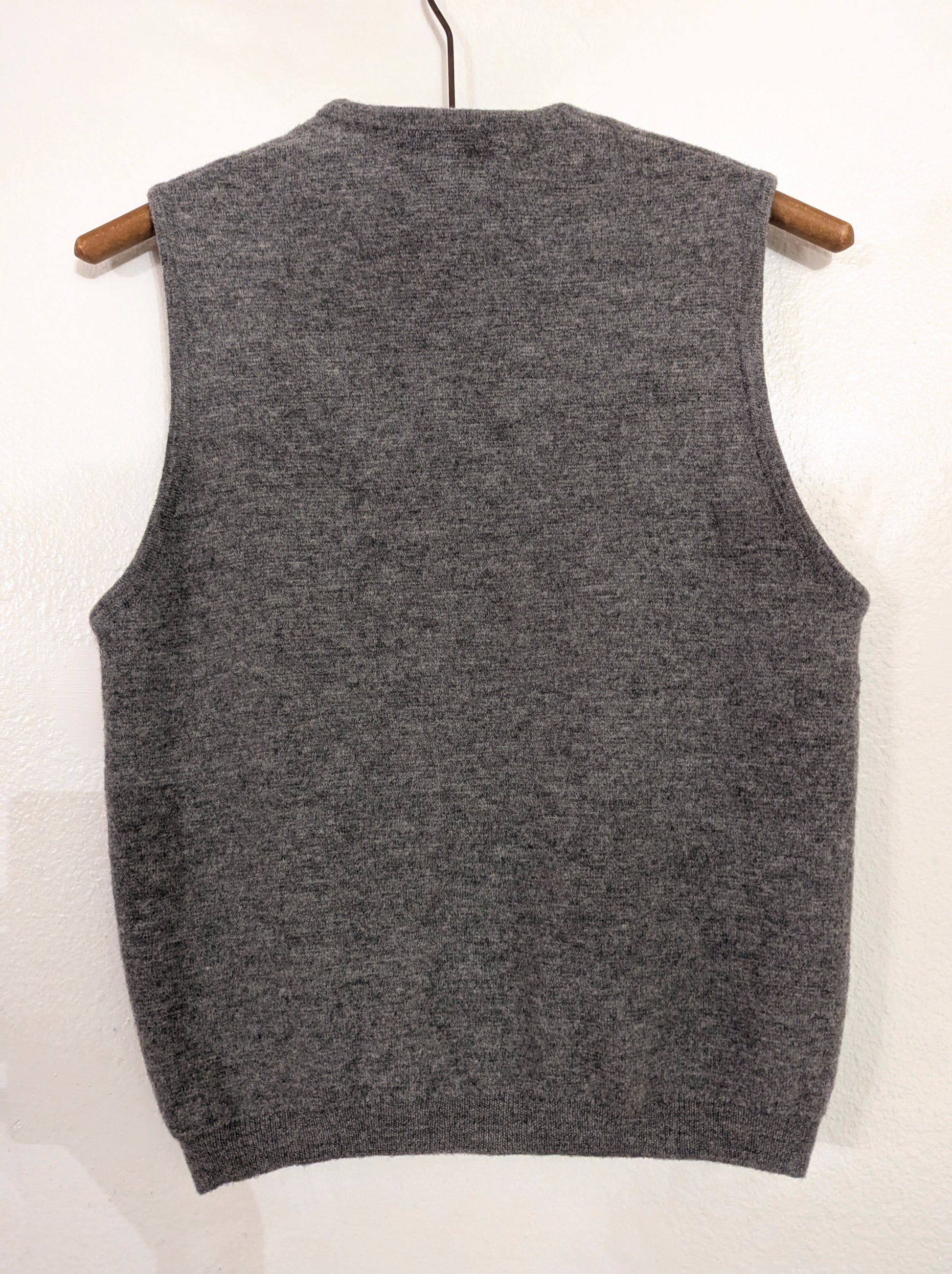 Vtg Broadway Wool Grey Vest