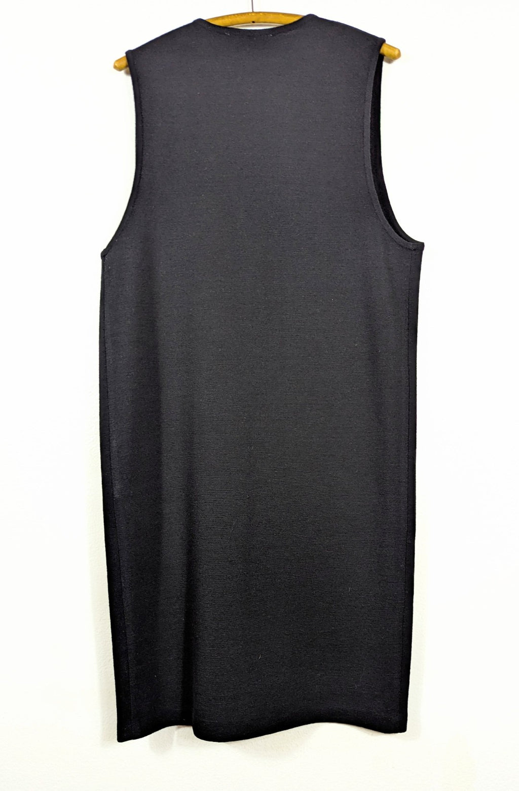 Vtg 100% Wool Black Dress