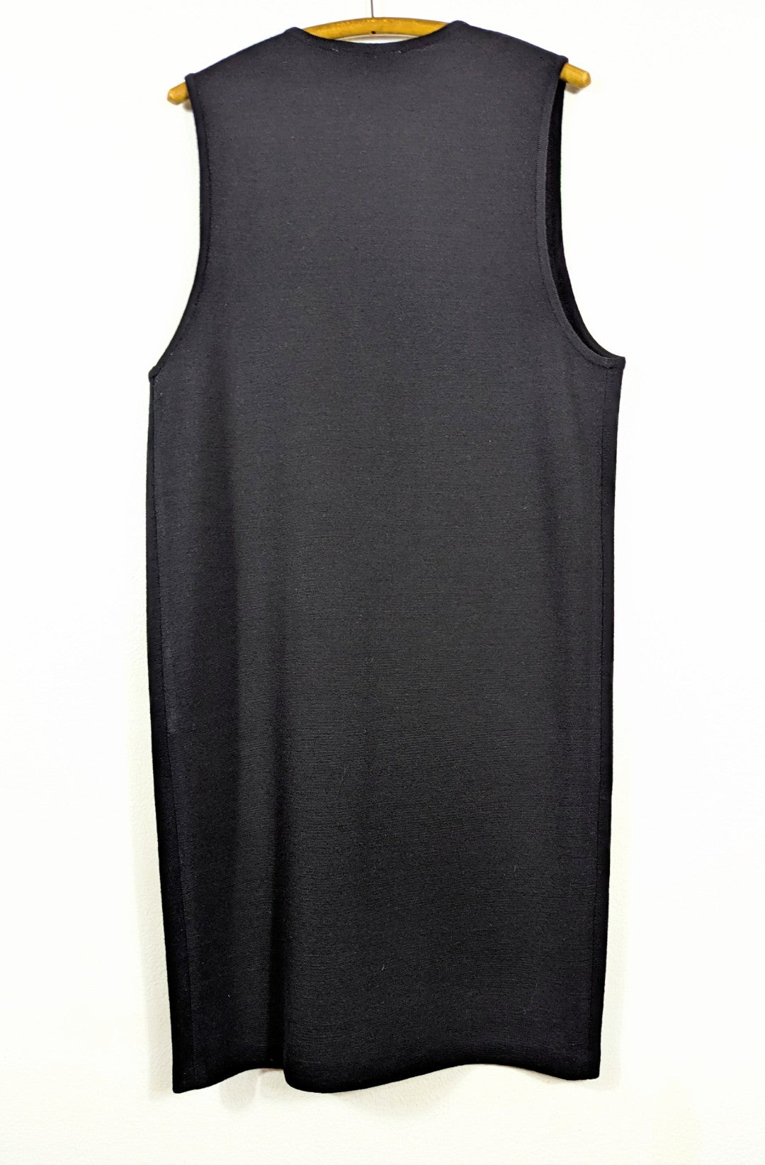 Vtg 100% Wool Black Dress